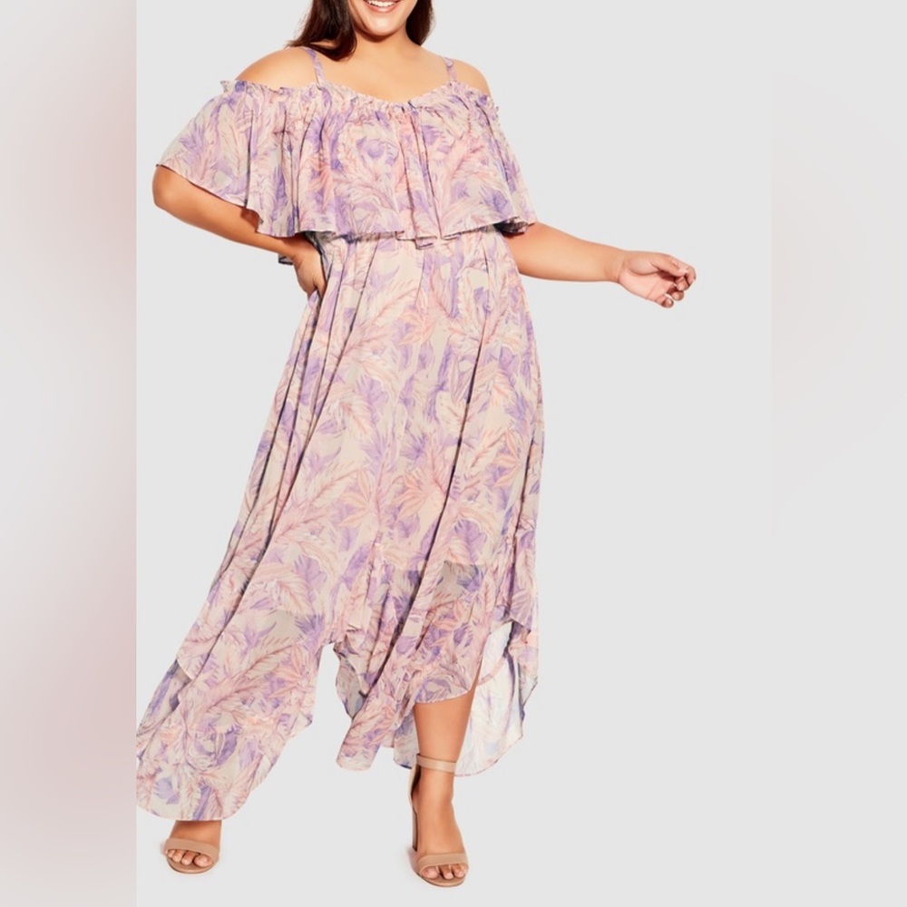 Arna York Blush St Tropez Cold Shoulder Dress Size 22/24 - Picture 12 of 16